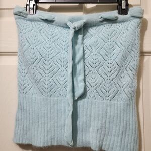 Vintage never worn angora blend light blue strapless tube top